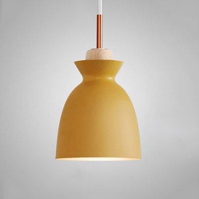 

Bell Shade Wooden Pendant Light Minimal 7.5, HL440597