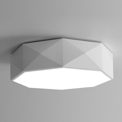 LED Modern Drum White Drum Flush Mount Light Acrylic