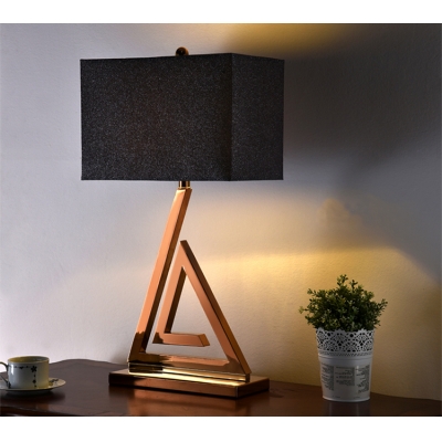 table lamp with rectangular shade