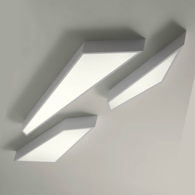 Modern Geometric Ceiling Light White 15.7''
