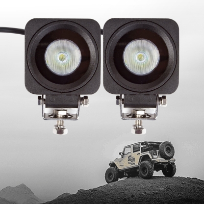 2 Inch LED Work Light 10W Cree LED Flood Beam For Off Road 4WD Jeep Truck ATV SUV Pickup Boat Pack of 2