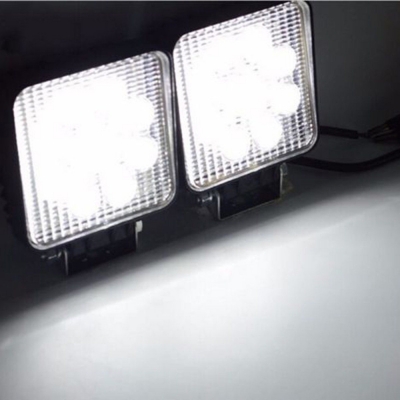 4 Inch Rectangle LED Work Light 27W Cree LED Flood Beam For Off Road 4x4 Jeep Truck ATV SUV Pickup Boat, 2 Pcs