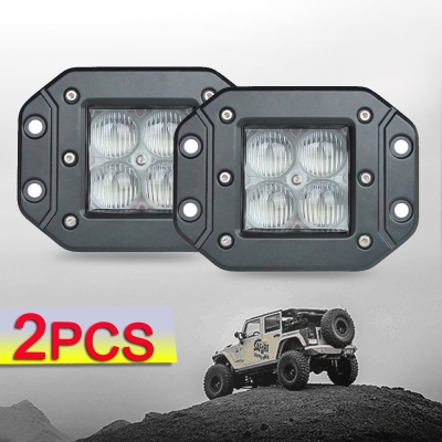 4 Inch LED Work Light 20W 60 Degee Flood Beam For Jeep Hummer, 2 Pcs
