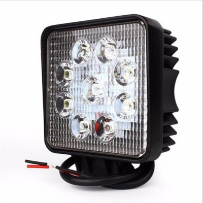 4 Inch Rectangle LED Work Light 27W Cree LED Flood Beam For Off Road 4x4 Jeep Truck ATV SUV Pickup Boat, 2 Pcs