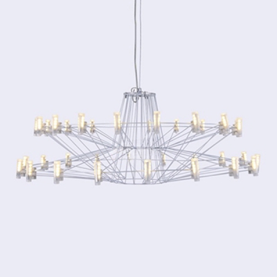 

Modern LED Chandelier in Wrought Iron Style, 20 Lights 2 Tiers, HL440245