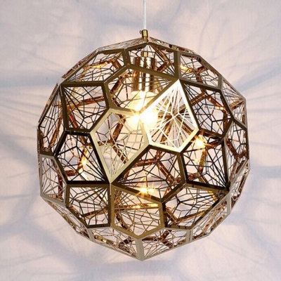 Etched Pendant Light Copper 23.6 Inch