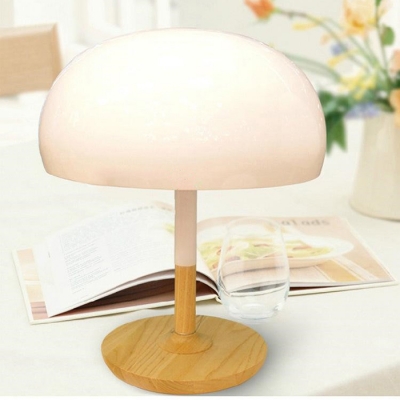 

White Enamelled Ceramic Table Lamp Mushroom 14.96, HL440950