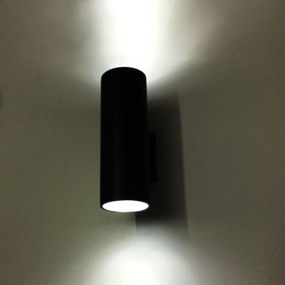 Black Cylinder Wall Washer LED 2 Lights
