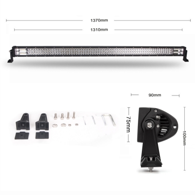 7D+ 52Inch LED Work Light Bar 675W OSRAM Tri-Row Spot Flood Combo for Offroad 4x4 Jeep Truck ATV SUV 4WD Pickup Boat