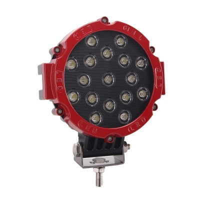 7 Inch Round LED Work Light 51W Spot Beam Driving Lamp For Off Road 4x4 Jeep Truck ATV SUV 4WD Pickup Boat, 2 Pcs