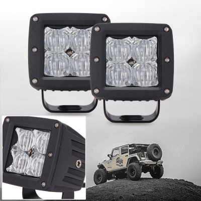 3 Inch LED Work Light 20W Cree LED 60 Degee Flood Beam For Off Road 4WD Jeep Truck ATV SUV Pickup Boat, 2 Pcs