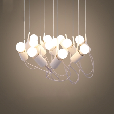 LED Postmodern Aluminium Suspension Light 12 Lights