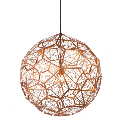 Etched Pendant Light Copper 23.6 Inch