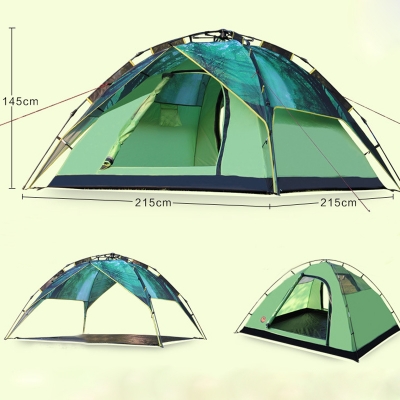 Automatic Instant Dome Tent, Easy Pop up 4-Person 3-Season Family Camping Cabin Tent