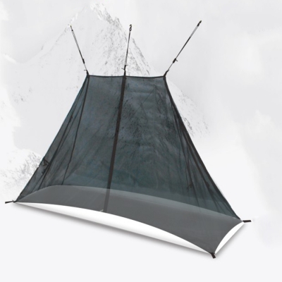 Anti-Mosquito Pyramid Net Bug Shelter 1-2 Persons 3 Season for Travel and Camping, Black