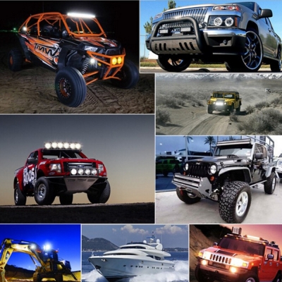 7 Inch Off Road LED Light Bar 54W 30 Degree Spot Beam Car Light For Off Road, Truck, 4WD, BOAT, JEEP, Pack of 2