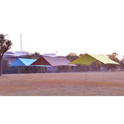 10-ft x 10-ft Outdoor Tent 5-8 Persons 3 Season Tarp Shelter Waterproof  Rip-Stop Tent Khaki