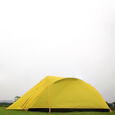 Ultralight Four Person 3-Season Camping Backpacking Geodesic Tent for Hiking- Yellow