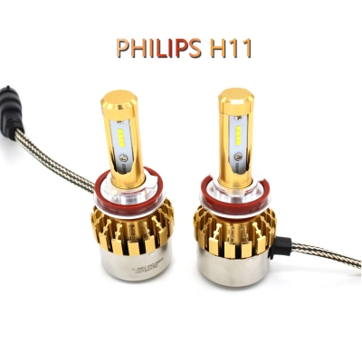 Philips P9 Car LED Headlight Bulbs H11 72W 7600LM 6000K LED, Pack of 2