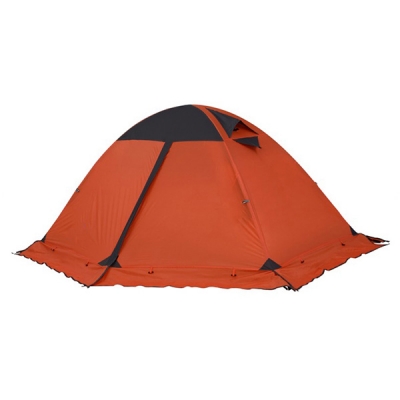 Outdoors Waterproof Hiking Camping Aluminum Rod Tent for 4-Season 2-Person, Orange including Lantern, Footprint, Groundsheet