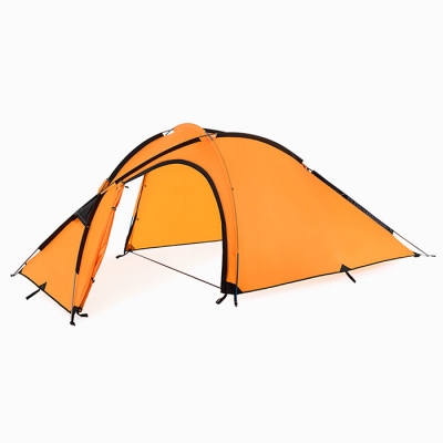 Ultralight 3-Person 4-Season Nylon Both Sides Silicone Coating Camping Geodesic Tent (Orange)