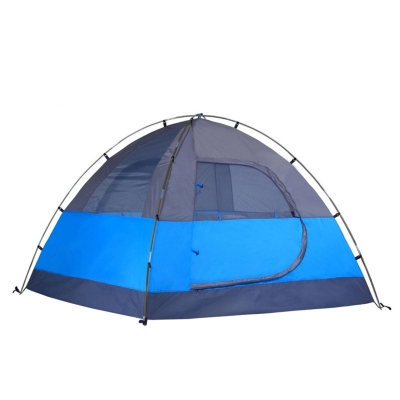 Zippered Double Doors Rainproof 4-Person Family Camping 3-Season Dome Tent