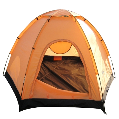 Easy up High Quality 3-Season Camping 3-Person Dome Tent, Orange