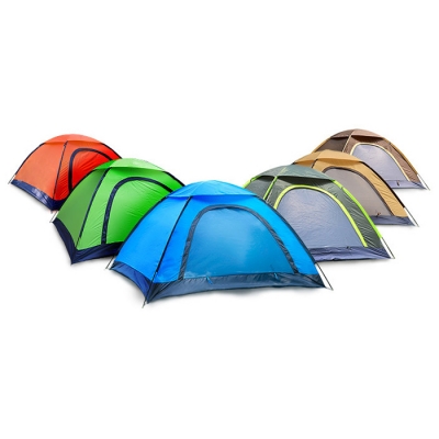 2-Person Camping Moth-Proof 3-Season Backpack Dome Tent (Orange)