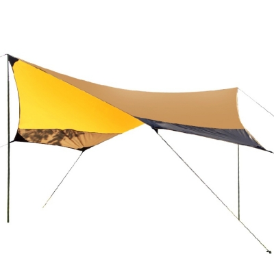 Camping Tent Tarp Lightweight Sun-proof Sunshelter (Khaki)