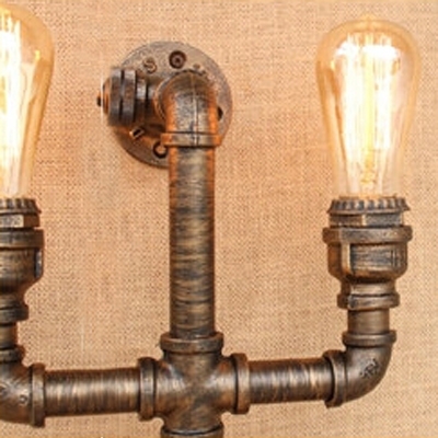 Industrial Loft Robot Pipe Wall Sconce 4 Lights, 10.2'' Height