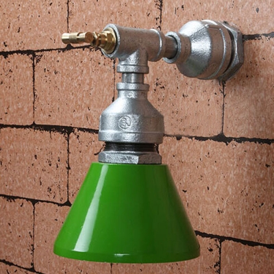 Industrial Wall Sconce with Water Pipe Cone Shade, 5.5'' Width