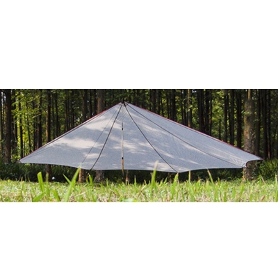 14-ft x 9-ft Easy-up Tent 3-4 Persons 3 Season Camping Tarp Shelter Sunshade Tent Waterproof White Coating, 0.6kg