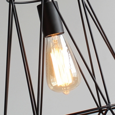 Industrial Pendant Light in Nordic Style Single Light with Diamond Shade for Indoor Lighting