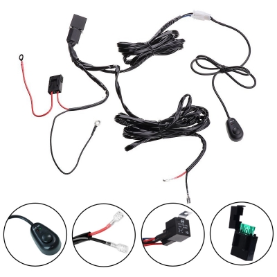 LED Light Bar Wiring Harness Kit 400W 12V 40A Fuse Relay ON/OFF Waterproof Switch 1 Lead 3 Meter Universal for Off Road ATV SUV Jeep Truck