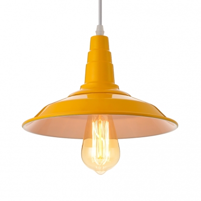 Barn Style Yellow LED Pendant Light Indoor Pendant