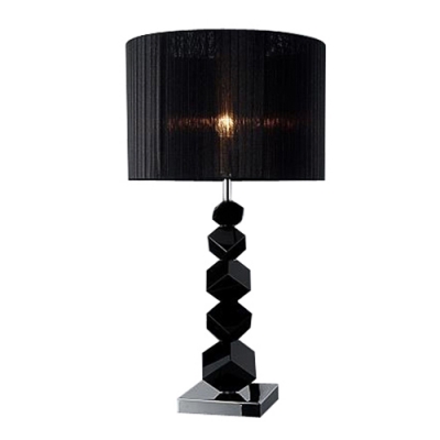 Special Table Lamp with Black Standing Cubes