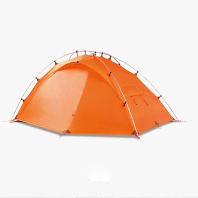 Orange 4-Season 2-Person Windproof Camping Mountaineering Dome Tent