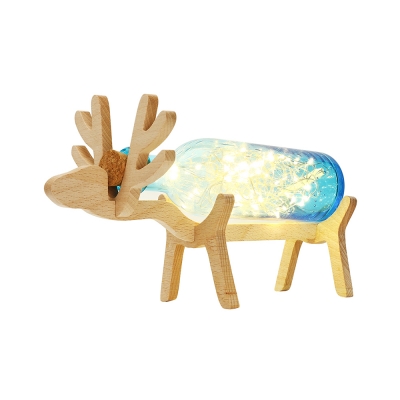 Creative LED Deer Bottle Bedroom Table Lamp