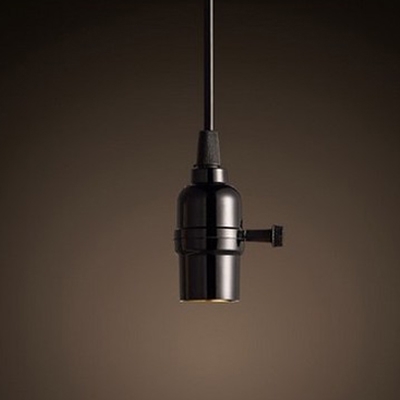 Industrial Edison Bulb Style Pendant Light in Black Finish