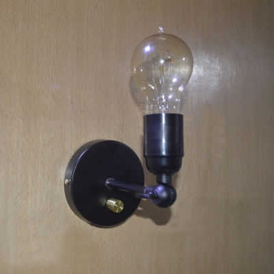 Industrial Retro Exposed Edison Bulb Style Wall Sconce Wall light, Black