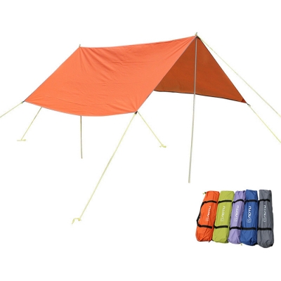 

10-ft x 5-ft Multifunctional Tarp Shelter 5-8 Persons 3 Season Waterproof Rip-Stop with Multi Color Options, Blue;green;orange;purple;grey