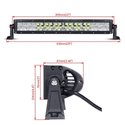 5D 22 Inch Off Road LED Light Bar CREE LED 120W 30 Degree Spot 60 Degree Flood Combo Beam Car Light For Off Road, Truck, SUV, ATV, 4WD