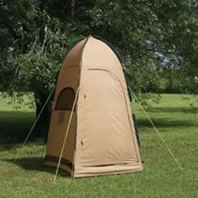 Portable Set Up Shower Tent for 1 Person Waterproof Khaki Coating 1.6kg with Carrying Bag