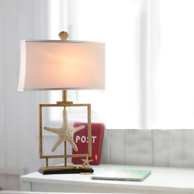 Starfish Base Table Lamp with White Shade