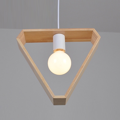 Industrial Single Pendant Light Triangle Frame Indoor