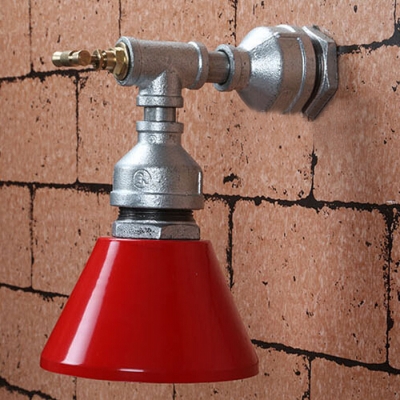 Industrial Wall Sconce with Water Pipe Cone Shade, 5.5'' Width