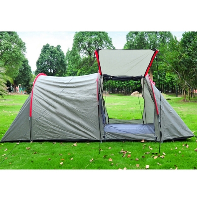 Family Camping 5-8 Person Rain Fly Easy up 3-Season Tunnel Tent, Grey