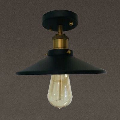 Antique Bronze LED Ceiling Light with Cone Shade