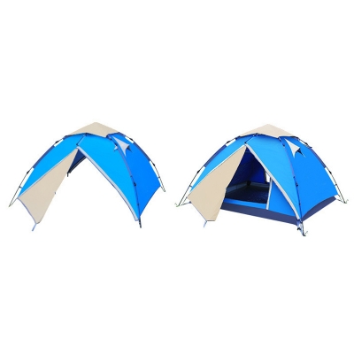 Instant Self Quick Pitch Dome Tent 3-Person 3-Season for Hiking, Camping and Traveling- Blue