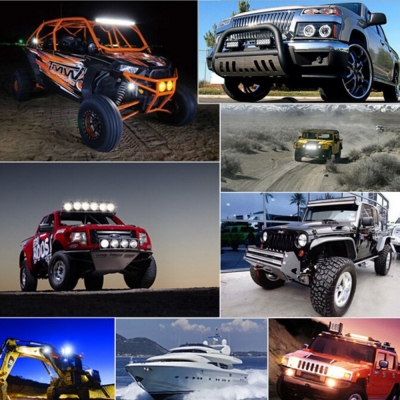 4 Inch Off Road LED Light Bar 18W 30 Degree Spot Beam Car Light For Off Road, Truck, 4WD, BOAT, JEEP, Pack of 2